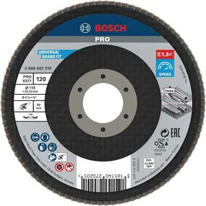 Disque à Lamelles BOSCH X571 pour Métal - 115mm, Grain 120, Angulaire - Publicité Disque à Lamelles BOSCH X571 pour Métal - 115mm, Grain 120, Angulaire - Publicité