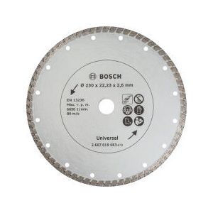 Disco diamantato Bosch 2607019483 - 230mm, Per smerigliatrici angolari Disco diamantato Bosch 2607019483 - 230mm, Per smerigliatrici angolari