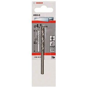 Bosch 2608585920 High-Speed Steel Drill Bit - 4.5mm, Silver Bosch 2608585920 High-Speed Steel Drill Bit - 4.5mm, Silver