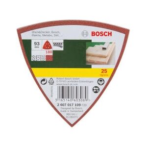Bosch 2607017109 Delta Sandpaper 180 Grit - Sanding Sheets Bosch 2607017109 Delta Sandpaper 180 Grit - Sanding Sheets