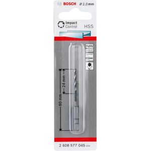 Foret en métal Impact Control Bosch - 2mm, 60mm Foret en métal Impact Control Bosch - 2mm, 60mm