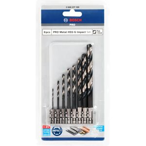 Bosch Impact Spiral Drill Bits Set - 8 pcs, Model 2608577139 Bosch Impact Spiral Drill Bits Set - 8 pcs, Model 2608577139