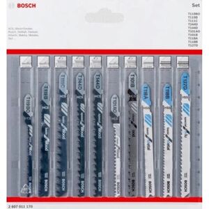 Bosch 2607011170 10pc Jigsaw Blades Set - Wood & Metal Bosch 2607011170 10pc Jigsaw Blades Set - Wood & Metal
