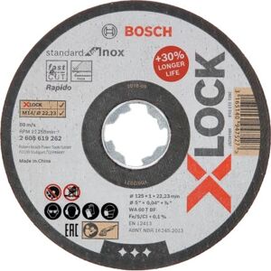 Bosch 2608619262 roestvrij staal X-LOCK snijschijf - Betrouwbaar, dun, veilig Bosch 2608619262 roestvrij staal X-LOCK snijschijf - Betrouwbaar, dun, veilig