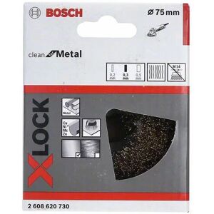 Bosch 2608620730 Brass-Covered Cup Brush for Metal - X-LOCK - 75mm Bosch 2608620730 Brass-Covered Cup Brush for Metal - X-LOCK - 75mm
