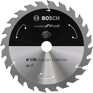 Lame de scie circulaire Bosch - 136mm, 24 dents - Standard pour bois - Publicité Lame de scie circulaire Bosch - 136mm, 24 dents - Standard pour bois - Publicité