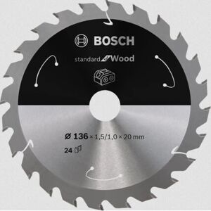 Bosch Kreissägeblatt 136 mm - Holz, 24 Zähne Bosch Kreissägeblatt 136 mm - Holz, 24 Zähne