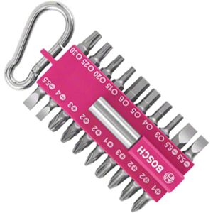 Bosch Pink 21-Piece Screwdriver Bit Set - Universal Magnetic Holder Bosch Pink 21-Piece Screwdriver Bit Set - Universal Magnetic Holder