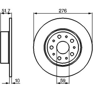 Bosch Malli 0 986 478 463 Jarrulevy - Kiinteä, 276mm, 10mm, 5 reiät Bosch Malli 0 986 478 463 Jarrulevy - Kiinteä, 276mm, 10mm, 5 reiät