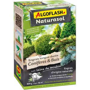Engrais Algoflash Naturasol - 800 g pour conifères et buis - Publicité Engrais Algoflash Naturasol - 800 g pour conifères et buis - Publicité