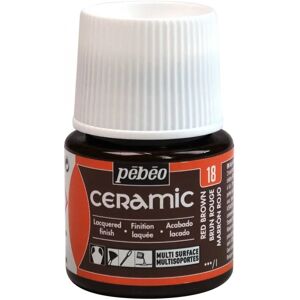 Peinture céramique et multi-surfaces Pébéo - Brun rouge - 45 ml - Publicité Peinture céramique et multi-surfaces Pébéo - Brun rouge - 45 ml - Publicité