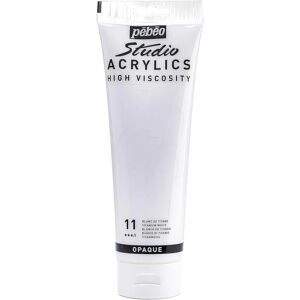 Peinture acrylique blanche titane Pebeo 250ml - Peintures Peinture acrylique blanche titane Pebeo 250ml - Peintures