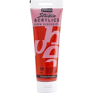 Pébéo Rouge Vermillon Transparent Peinture Acrylique - 250ml - Publicité Pébéo Rouge Vermillon Transparent Peinture Acrylique - 250ml - Publicité