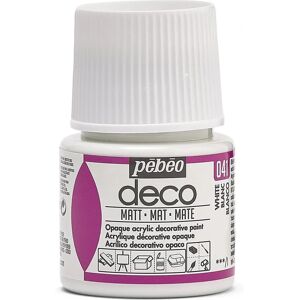Peinture acrylique blanche Pebeo - Finition mate - 45ml - Publicité Peinture acrylique blanche Pebeo - Finition mate - 45ml - Publicité