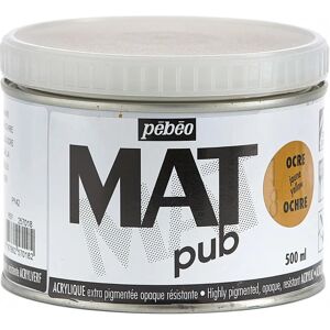 Pebeo Ocre Jaune Peinture Acrylique Mate - 500 ml - Publicité Pebeo Ocre Jaune Peinture Acrylique Mate - 500 ml - Publicité