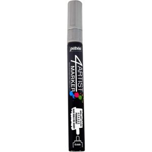 Marqueur à encre à base d'huile Pebeo argent - Rond 4MM - Marqueur artistique - Publicité Marqueur à encre à base d'huile Pebeo argent - Rond 4MM - Marqueur artistique - Publicité