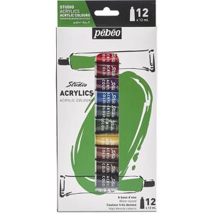 Zestaw akryli Pebeo Studio 12 x 12ml - Zestaw farb akrylowych Zestaw akryli Pebeo Studio 12 x 12ml - Zestaw farb akrylowych