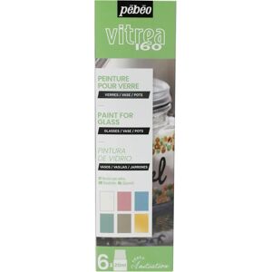 Pebeo Pastel Glass Paint Set - Vitrea 160, 6 x 20ml Pebeo Pastel Glass Paint Set - Vitrea 160, 6 x 20ml