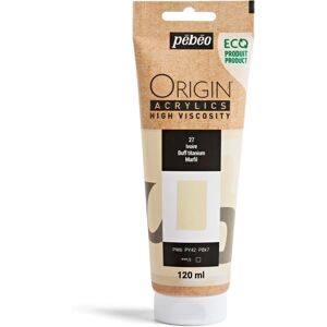 Peinture acrylique à haute viscosité Pebeo Origin - 120ml Titane Buff - Publicité Peinture acrylique à haute viscosité Pebeo Origin - 120ml Titane Buff - Publicité