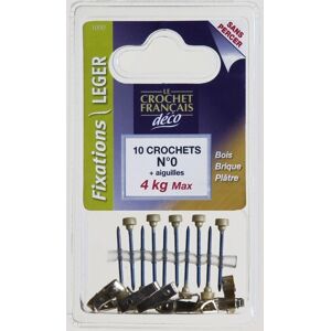 Le Crochet Francais - Ensemble de crochets en laiton avec aiguilles - 4kg max - 17mm - Publicité Le Crochet Francais - Ensemble de crochets en laiton avec aiguilles - 4kg max - 17mm - Publicité