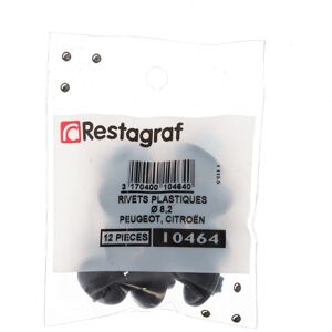 Topcar - Restagraf - Ø8.2mm - 12 pièces - rivets plastiques - Publicité Topcar - Restagraf - Ø8.2mm - 12 pièces - rivets plastiques - Publicité