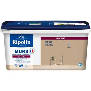 RIPOLIN Beige plage Peinture velours pour murs et radiateurs - Peinture - Publicité RIPOLIN Beige plage Peinture velours pour murs et radiateurs - Peinture - Publicité