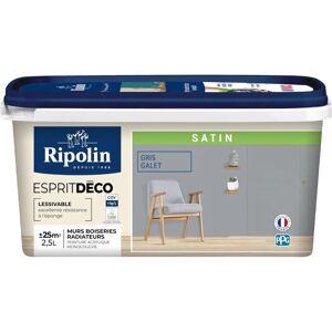 Ripolin Esprit de Deco Multi Supports Satin Pebble - Peinture Murale - 2,5L - Publicité Ripolin Esprit de Deco Multi Supports Satin Pebble - Peinture Murale - 2,5L - Publicité