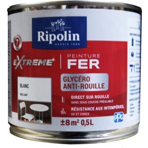Peinture extérieure blanche Ripolin - Brillant 0,5L - Publicité Peinture extérieure blanche Ripolin - Brillant 0,5L - Publicité