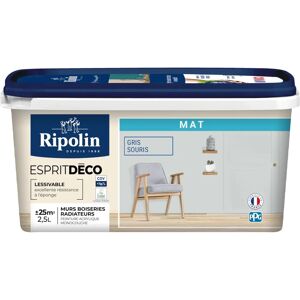 Ripolin Esprit Deco Gris Souris Mat - Peinture Intérieure 2,5L - Publicité Ripolin Esprit Deco Gris Souris Mat - Peinture Intérieure 2,5L - Publicité