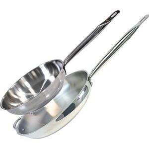 Zestaw Patelni ze Stali Nierdzewnej Elo - 28cm & 32cm - Wytrzymałe i Uniwersalne Zestaw Patelni ze Stali Nierdzewnej Elo - 28cm & 32cm - Wytrzymałe i Uniwersalne