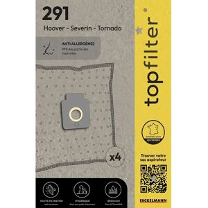 Lot de 4 sacs aspirateur Hoover - TopFilter - Publicité Lot de 4 sacs aspirateur Hoover - TopFilter - Publicité
