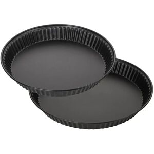 Ensemble de 2 moules à tartes ou quiches Zenker 28/30cm - Publicité Ensemble de 2 moules à tartes ou quiches Zenker 28/30cm - Publicité
