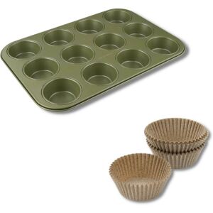 Ensemble de Muffins Écologique Zenker - Moule antiadhésif 12 cavités avec 40 caissettes - Publicité Ensemble de Muffins Écologique Zenker - Moule antiadhésif 12 cavités avec 40 caissettes - Publicité