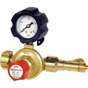 Guilbert Express Model 686 Regulator Propanu z Przyciskiem Bezpieczeństwa & Manometrem Guilbert Express Model 686 Regulator Propanu z Przyciskiem Bezpieczeństwa & Manometrem
