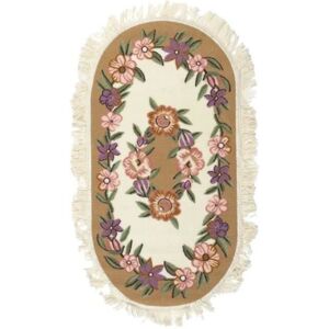 Deco Factory Milano - Tapis bohème chic avec petites fleurs 57x110cm - Beige - Publicité Deco Factory Milano - Tapis bohème chic avec petites fleurs 57x110cm - Beige - Publicité