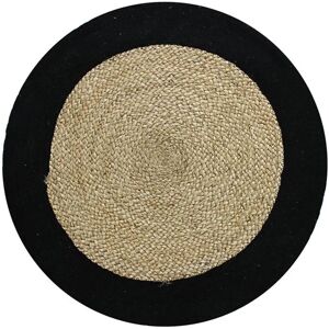 The Deco Factory Funny Jute - Tapis Rond 70cm Rayures Noires - Publicité The Deco Factory Funny Jute - Tapis Rond 70cm Rayures Noires - Publicité
