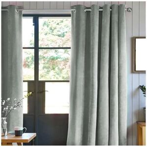The Deco Factory VELOURS - Rideau toucher velours 140x250cm - Gris clair - Publicité The Deco Factory VELOURS - Rideau toucher velours 140x250cm - Gris clair - Publicité