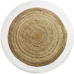 The Deco Factory Funny Jute - Tapis rond 160cm bord blanc - Publicité The Deco Factory Funny Jute - Tapis rond 160cm bord blanc - Publicité