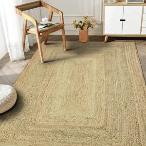 Deco Factory Tapis en Jute Naturel - 160x230cm - Salon/Chambre - Publicité Deco Factory Tapis en Jute Naturel - 160x230cm - Salon/Chambre - Publicité