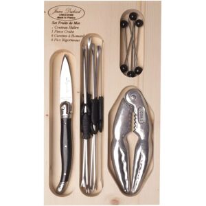 Jean Dubost Laguiole 'premium' Schelpdierenset - 14 Stuks - Zwart Jean Dubost Laguiole 'premium' Schelpdierenset - 14 Stuks - Zwart