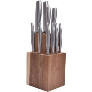 Set de 10 couteaux en acier inoxydable Jean Dubost - Bloc de cuisine - Publicité Set de 10 couteaux en acier inoxydable Jean Dubost - Bloc de cuisine - Publicité