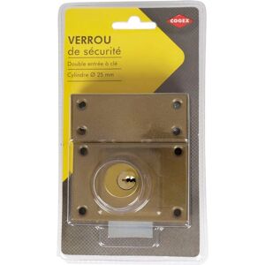 Cilindro doble de puerta COGEX - Cerradura de seguridad con 3 llaves Cilindro doble de puerta COGEX - Cerradura de seguridad con 3 llaves