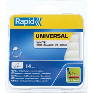 Rapid White Glue Sticks - 12mm x 94mm - Pack of 13 Rapid White Glue Sticks - 12mm x 94mm - Pack of 13