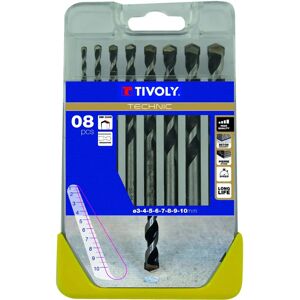 TIVOLY - Set 8 betonnen boren Ø 3-10mm - Dieptecontrole TIVOLY - Set 8 betonnen boren Ø 3-10mm - Dieptecontrole