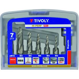 Tivoly - Juego de brocas M3-M10 con portapuntas rápido - Metalurgia Tivoly - Juego de brocas M3-M10 con portapuntas rápido - Metalurgia