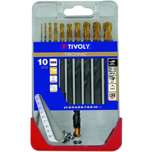 Tivoly High-Performance Metal Drill Bits - 1-10mm, Pack of 8/10 Tivoly High-Performance Metal Drill Bits - 1-10mm, Pack of 8/10