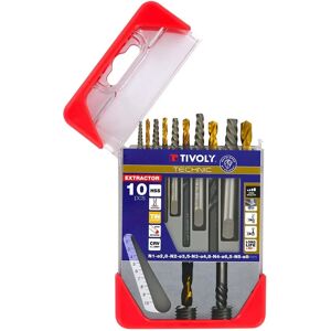 TIVOLY 11901170052 Tool Set - Broken Screw & Bolt Remover - 10 pcs TIVOLY 11901170052 Tool Set - Broken Screw & Bolt Remover - 10 pcs