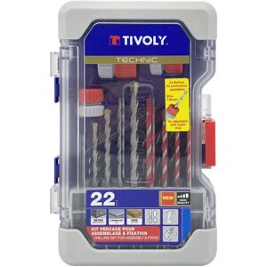 Tivoly - Cordless Drill Set with 22 Bits - Tile, Concrete, Wood Tivoly - Cordless Drill Set with 22 Bits - Tile, Concrete, Wood