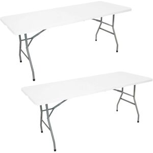 Oxeo - Tables Pliantes 180cm - Poignée Portable - Table de Camping - Publicité Oxeo - Tables Pliantes 180cm - Poignée Portable - Table de Camping - Publicité