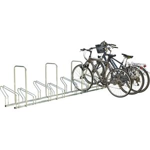 Suport pentru biciclete Mottez - 8 biciclete, 2 niveluri, cu lacăte Suport pentru biciclete Mottez - 8 biciclete, 2 niveluri, cu lacăte